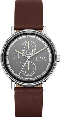 ساعة Skagen Signatur للرجال مع شبكة من الفولاذ المقاوم للصدأ أو سوار جلدي، ساعة بسيطة للرجال in Saudi Arabia