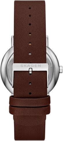 ساعة Skagen Signatur للرجال مع شبكة من الفولاذ المقاوم للصدأ أو سوار جلدي، ساعة بسيطة للرجال in Saudi Arabia