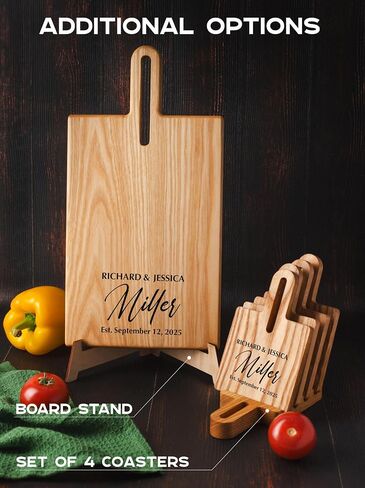 Personalized Cutting Board, Custom Engraved Charcuterie Board, Personalized Wedding Gift, Engagement gifts for couples, Anniversary gifts for parents, Cutting Boards Wood Engraved in Saudi Arabia