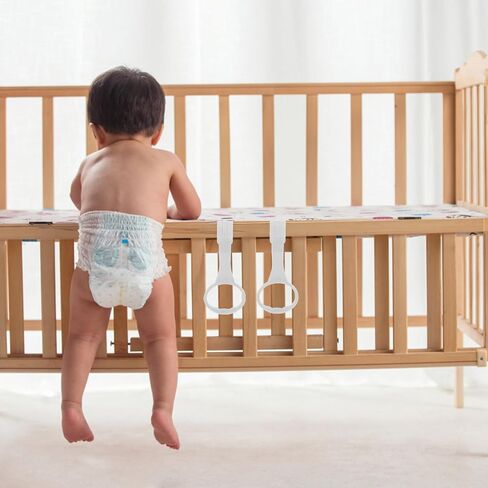 BESPORTBLEAL زوج من Baby سحب الحلقات لأعلى طفل يلعب صالة الألعاب الرياضية السحب الخاتم طفل المشي مساعد اللعب سرير هوك. in Kuwait