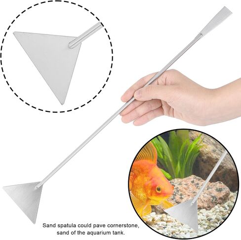 15Inch Extra Long Design Aquarium Aquascaping Tool Stainless Steel Aquascape Tools Kit 4 in 1 Anti-Rust Fish Tank Starter Kit with Long Tweezers Scissors Spatula for Aquarium Plants (Black) in Saudi Arabia