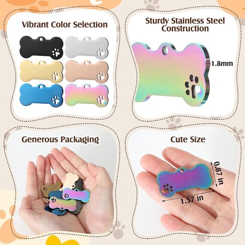 Hicarer 30 Pcs Stainless Steel Blank Pet ID Tags Personalized Dog Name Tag with Hollow Design Engraved on Both Sides Dog Cat Collar Name Accessories Regular Size DIY (Heart Shape) in Saudi Arabia