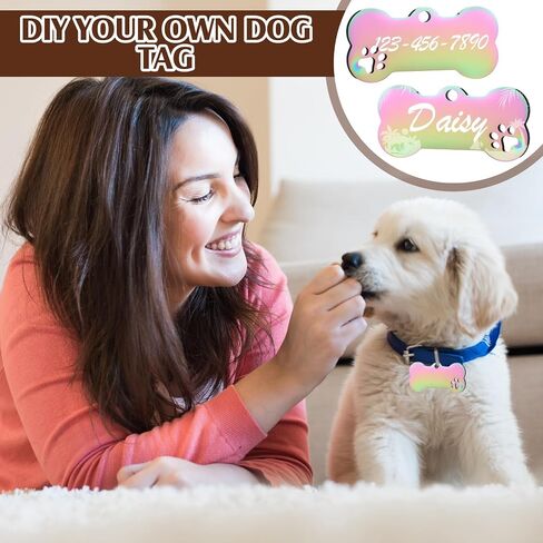 Hicarer 30 Pcs Stainless Steel Blank Pet ID Tags Personalized Dog Name Tag with Hollow Design Engraved on Both Sides Dog Cat Collar Name Accessories Regular Size DIY (Heart Shape) in Saudi Arabia