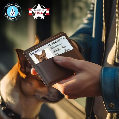 Pet ID Card Dog Cat Emergency Contact Card for Pets - Home Alone Instructions PVC with Key Tag Secure ID, LLC in Saudi Arabia