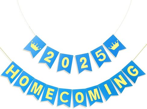 TaoBary Homecoming 2025 Banner Homecoming Party Decorations HOCO Banner for School Dance Party 2025 Welcome Back to School Supplies(Gold, Black) in Saudi Arabia