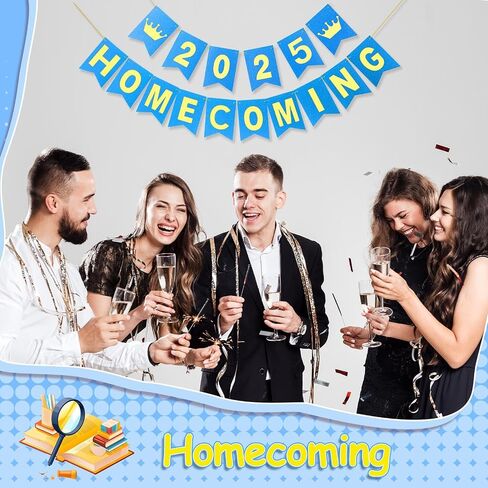 TaoBary Homecoming 2025 Banner Homecoming Party Decorations HOCO Banner for School Dance Party 2025 Welcome Back to School Supplies(Gold, Black) in Saudi Arabia
