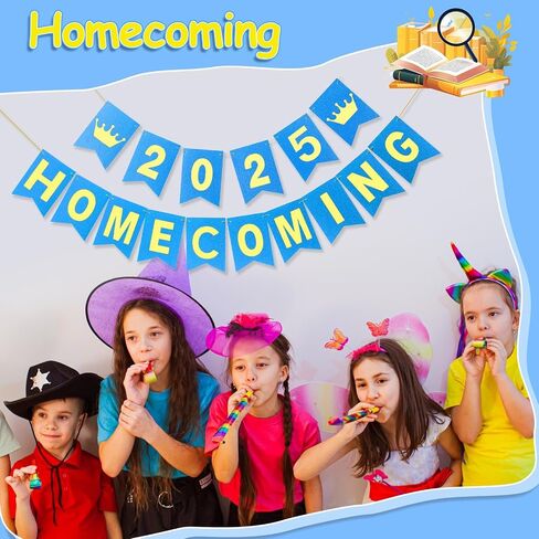 TaoBary Homecoming 2025 Banner Homecoming Party Decorations HOCO Banner for School Dance Party 2025 Welcome Back to School Supplies(Gold, Black) in Saudi Arabia
