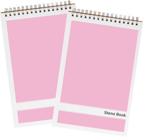 منصات Steno - 6 × 9 بوصات 80 ورقة دفاتر Steno لكتابة الملاحظات في المدرسة والجامعة والكلية والمكتب (2PCS Light Blue) in Kuwait
