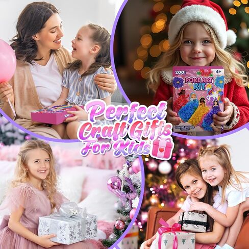 Zooi Poke Art Kits ، الفنون والحرف اليدوية للأطفال الفتيات الذين تتراوح أعمارهم بين 8 و 12 عامًا ، لعبة Pretty Princess Game ، Poke in Crafts for Girls 8-12 ، هدايا أعياد الميلاد لمدة 4 ، 5 ، 6 ، 7 ، 8 سنوات ألعاب الفتاة 6-8 مجموعات فنية in Kuwait