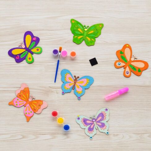 12 PCS Butterfly Party Favors for Kids – Pre-Packaged DIY Butterfly Painting Craft Kits – Birthday Goodie Bag Fillers, Party Supplies, Decorations, Gifts & Prizes for Girls Ages 4-8 in Saudi Arabia
