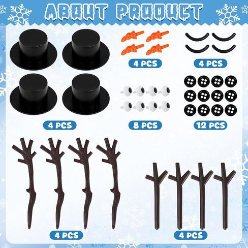 4 Pack Christmas Crafts, Air Dry Clay Snowman Craft, Do You Want to Build a Snowman Christmas Stocking Stuffers for Kids, Toddler Crafts Supplies for Christmas Winter Event Game Toys Xmas Present in Saudi Arabia