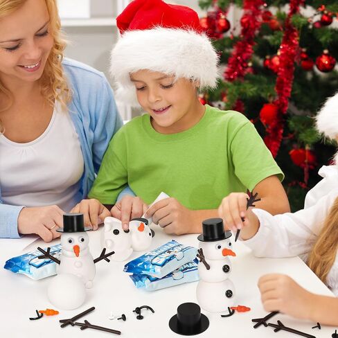 4 Pack Christmas Crafts, Air Dry Clay Snowman Craft, Do You Want to Build a Snowman Christmas Stocking Stuffers for Kids, Toddler Crafts Supplies for Christmas Winter Event Game Toys Xmas Present in Saudi Arabia