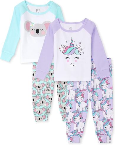 The Children's Place baby-girls And Toddler Girls Long Sleeve Top and Pants 2 Piece Pajama Sets in Kuwait