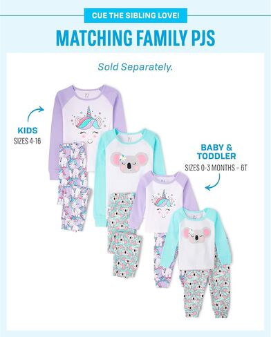 The Children's Place baby-girls And Toddler Girls Long Sleeve Top and Pants 2 Piece Pajama Sets in Kuwait