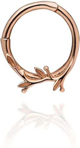 14K Gold Leaf Daith Ring ، حلقة الحاجز ، حلقة حلزونية ذهبية ، حلقة غضروف ، حلقة ديث 18G in Saudi Arabia