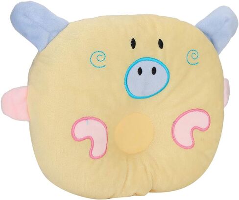 KIMISS Cute Cartoon Pig Animal Shape Pillow Cat Dog Sleeping Pillows for Cervical Spine Professional Accessories for Use (Yellow) in Saudi Arabia