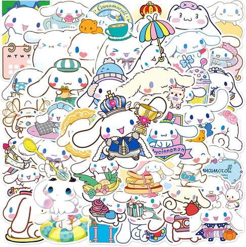 100Pcs Sanrio Cartoon Sticker for Kids, Cute Hellokitty Mymelody Kuromi Waterproof Vinyl Decal for Teen Girl Water Bottle Skateboard Notebook Phone Guitar Bike Helmet in Kuwait