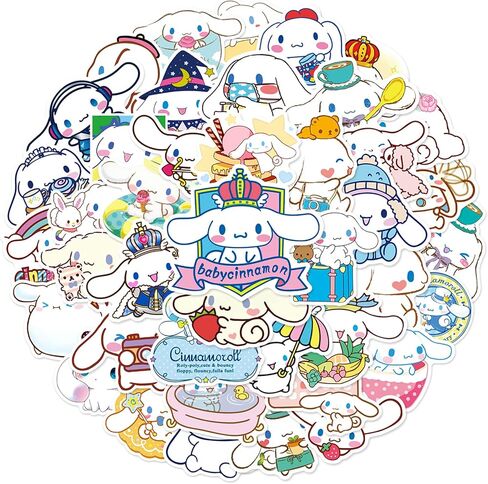 100Pcs Sanrio Cartoon Sticker for Kids, Cute Hellokitty Mymelody Kuromi Waterproof Vinyl Decal for Teen Girl Water Bottle Skateboard Notebook Phone Guitar Bike Helmet in Kuwait