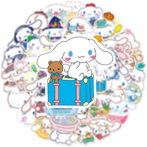 100Pcs Sanrio Cartoon Sticker for Kids, Cute Hellokitty Mymelody Kuromi Waterproof Vinyl Decal for Teen Girl Water Bottle Skateboard Notebook Phone Guitar Bike Helmet in Kuwait