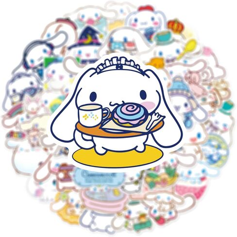 100Pcs Sanrio Cartoon Sticker for Kids, Cute Hellokitty Mymelody Kuromi Waterproof Vinyl Decal for Teen Girl Water Bottle Skateboard Notebook Phone Guitar Bike Helmet in Kuwait