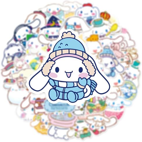 100Pcs Sanrio Cartoon Sticker for Kids, Cute Hellokitty Mymelody Kuromi Waterproof Vinyl Decal for Teen Girl Water Bottle Skateboard Notebook Phone Guitar Bike Helmet in Kuwait