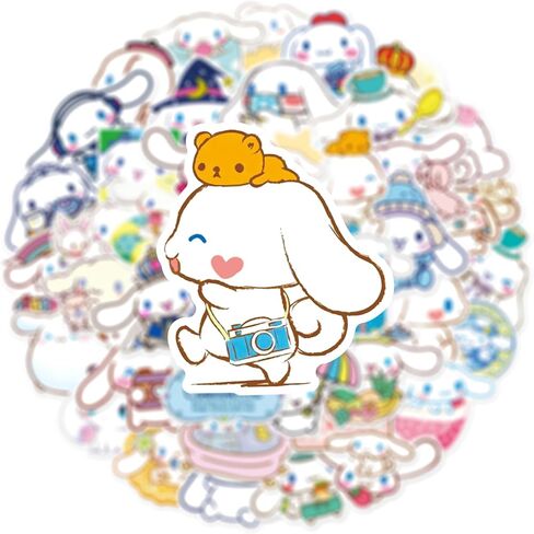 100Pcs Sanrio Cartoon Sticker for Kids, Cute Hellokitty Mymelody Kuromi Waterproof Vinyl Decal for Teen Girl Water Bottle Skateboard Notebook Phone Guitar Bike Helmet in Kuwait