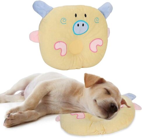 وسادة CAT Pillow Cat ، وسادة شكل خنزير الكرتون للقطط والكلاب ، وسادة الحيوانات الأليفة المريحة للعمود الفقري العنقي (الأزرق) in Kuwait