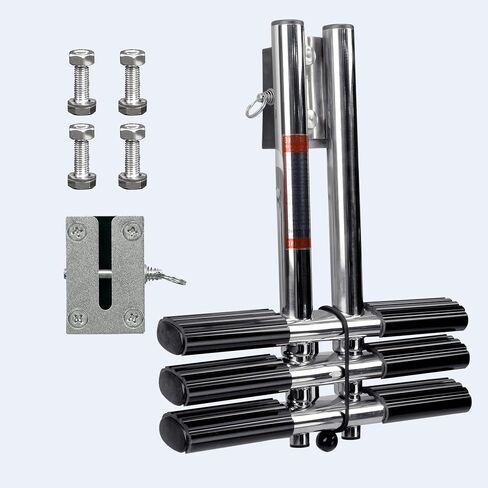 3 Step Boat Dive Ladder,Stainless Steel Telescoping Boat Ladder,Foldable Ladder for Marine Boat,Pontoon Boat,Yacht in Saudi Arabia
