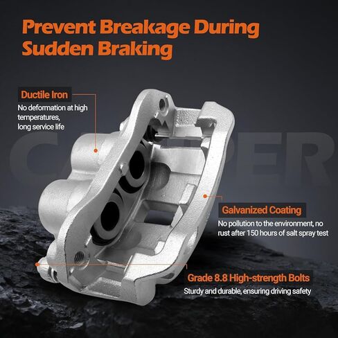 Front Right 18-B4746 Brake Calipers with Bracket| Fits 2000-2002 Ram 2500, 2000-2002 Ram 3500 in Kuwait