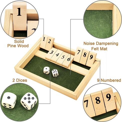 Alzheimers Products for Elderly, 9 Numbers Memory Games for Dementia Patients Seniors, Wooden Shut The Box Dementia Products for Elderly, Fidget Sensory Busy Board Gadgets Gifts Activities in Saudi Arabia