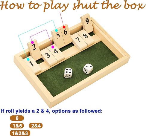 Alzheimers Products for Elderly, 9 Numbers Memory Games for Dementia Patients Seniors, Wooden Shut The Box Dementia Products for Elderly, Fidget Sensory Busy Board Gadgets Gifts Activities in Saudi Arabia