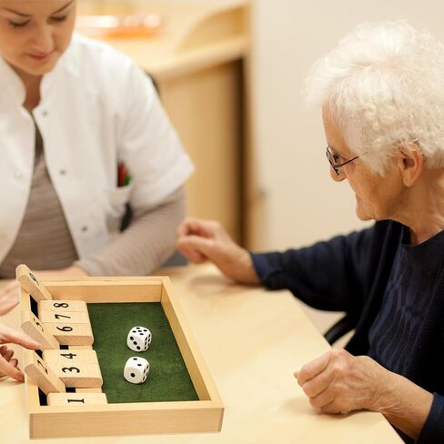 Alzheimers Products for Elderly, 9 Numbers Memory Games for Dementia Patients Seniors, Wooden Shut The Box Dementia Products for Elderly, Fidget Sensory Busy Board Gadgets Gifts Activities in Saudi Arabia