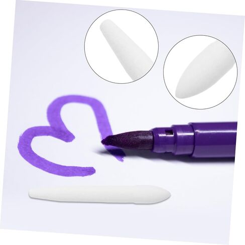 20pcs استبدال القلم القلم لعلامات الطلاء الدائمة 5 ملم أبيض جولة الطرف إعادة ملء pen acrylic. in Kuwait