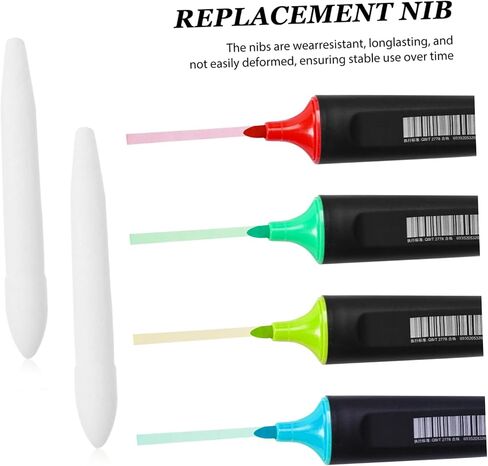 20pcs استبدال القلم القلم لعلامات الطلاء الدائمة 5 ملم أبيض جولة الطرف إعادة ملء pen acrylic. in Kuwait