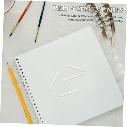 20pcs استبدال القلم القلم لعلامات الطلاء الدائمة 5 ملم أبيض جولة الطرف إعادة ملء pen acrylic. in Kuwait