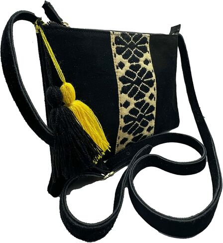 Crossbody "Vicenta", made by Jühue Artesanal, Made in Mexico, Grey bag, handembroidery, unique piece, Embroidered bag, Mexican embroidery, Handmade, Suede Crossbody, Crossbody embroidery in Saudi Arabia