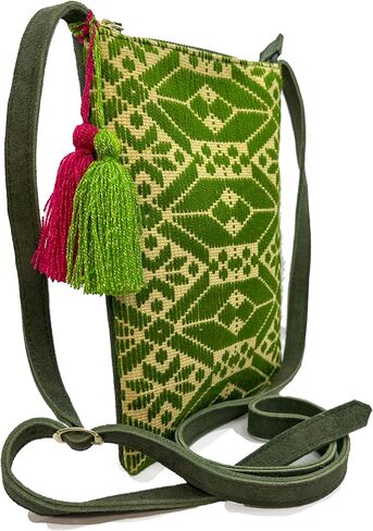 Crossbody "Angelica", made by Jühue Artesanal, Made in Mexico, Grey bag, handembroidery, unique piece, Embroidered bag, Mexican embroidery, Handmade, Suede Crossbody, Crossbody embroidery in Saudi Arabia