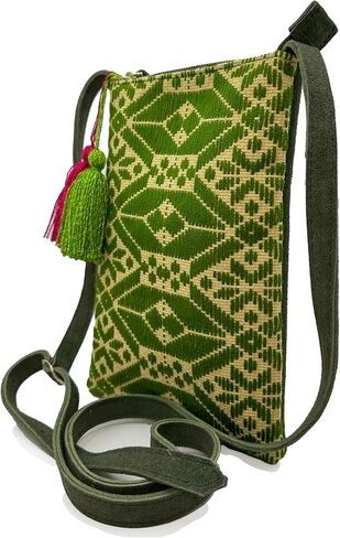 Crossbody "Angelica", made by Jühue Artesanal, Made in Mexico, Grey bag, handembroidery, unique piece, Embroidered bag, Mexican embroidery, Handmade, Suede Crossbody, Crossbody embroidery in Saudi Arabia