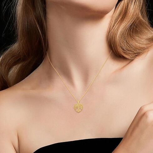 14k Tree of Life Necklace for Women 14k Yellow Gold Family Tree of Life Pendant in Saudi Arabia