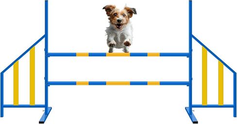 Agility Wing Jumps with Bar Dog Training Hedge Adjustable Pet Hurdles Jump Bars for Indoor Outdoor Dog Pet Agility Course Game in Saudi Arabia
