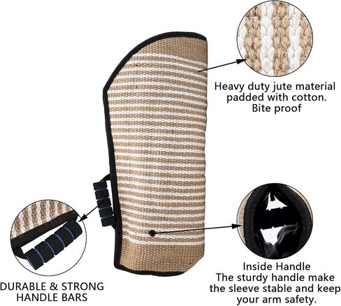 Morezi Dog Bite Sleeve Cloeve Dog Dogs ، معدات تدريب قوية ، Fit Pit Bull German Shepherd K9 ، جرو يونغ كلاب آمنة مضغية مبطنة لعب لعبة السحب لأي من الذراع - أسود - أسود in Kuwait
