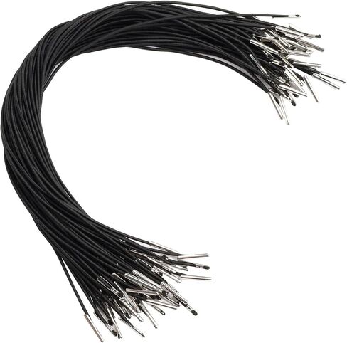 50pcs الحبال المرنة مع نهايات معدنية - 11.8 بوصة سلسلة سلسلة موسع - حبل ناعم جولة تمتد للقناع حبل القناع ، حرفة DIY ، ملزمة للكتاب ، معلقة الحفلات ، القوائم in Saudi Arabia