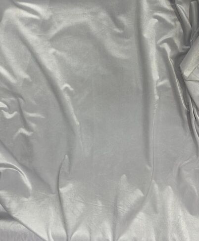 2 Yards Velvet Fabric 58 Inches Wide Sold by The Yard for Upholstery & Drapery (Silver, 2 Yards) in Saudi Arabia