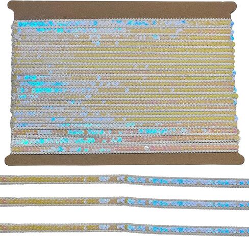 12mm Wide Royal Blue Sequin Trim Ribbon - 12 Yard Bling Craft Fabric for DIY Sewing, Costume Design, Party Decor in Saudi Arabia