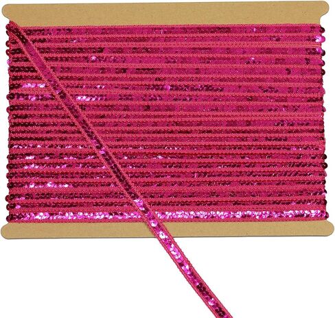 12mm Wide Royal Blue Sequin Trim Ribbon - 12 Yard Bling Craft Fabric for DIY Sewing, Costume Design, Party Decor in Saudi Arabia