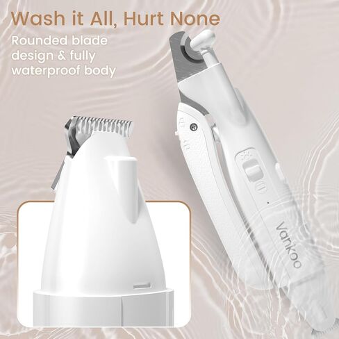 2 in 1 Dog Nail Trimmers & Clippers with LED Lights, Splash Guard - Pet Hair Trimmer for Around Paws, Ear, Eye,Face, Rump Rechargeable & IPX7 Waterproof Grooming Supplies for Cats, Dogs in Saudi Arabia
