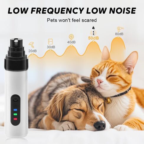 Silent Groom Pro Glark Grinder Cordless ، Silent Groom Pro للكلاب والقطط ، شحن الكلب Quick USB مع رؤوس طحن بديلة (1+2*رأس بديل) in Kuwait