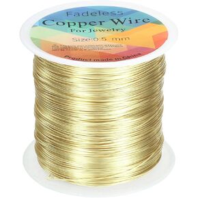Harfington Wire 203ft الطول 24 مقياس النحاس الحرفية المجوهرات سلك تشويه مصافرة مقاومة لمجوهرات صنع لوازم الصياغة ، الأزرق القديم in Kuwait