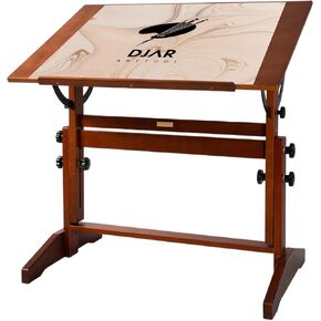 طاولة صياغة خشبية قابلة للتعديل قابلة للتعديل ، 35 "x24" مكتب رسم الجوز للفن والرسم والرسم والكتابة in Kuwait