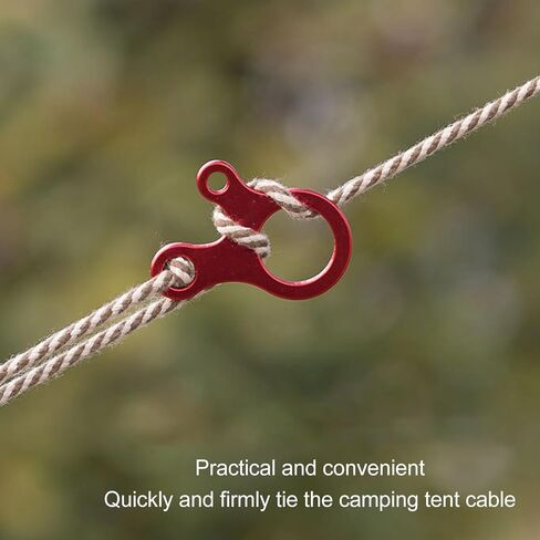 Guyline Tensioner Aluminium Alpoy 20pcs tent cord paracord 3 rope rope rope rope guy line line scond agbers for thet camping backking backpack activity (الذهب) in Kuwait